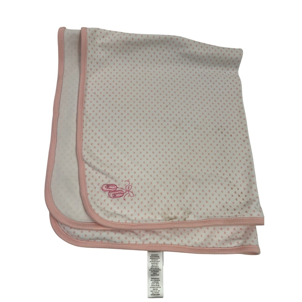 Little Me Blanket OS Pink Heart Ballet Slipper Embroidered Girls Replacement